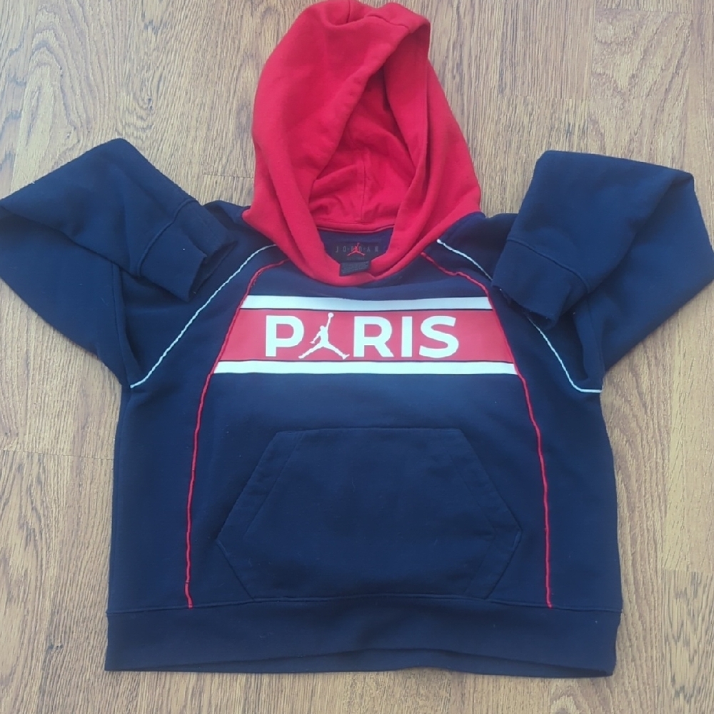 Kids Paris Hoodie - Red and Blue